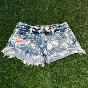 Red white and blue three people size 24 brand new shorts never worn